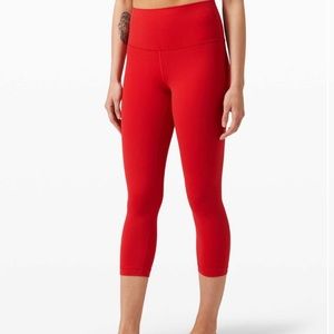 Lululemon dark red Align crop 21” leggings